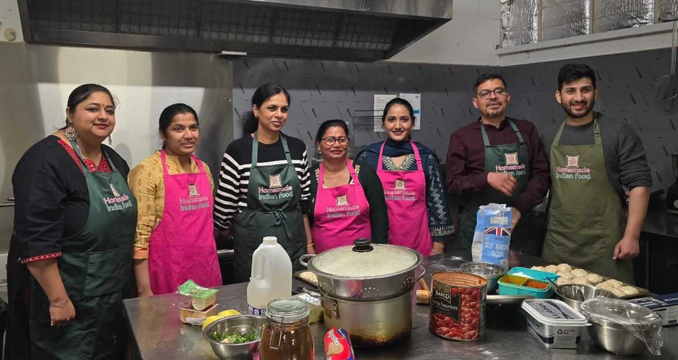 Kavita and Akash in the HIF kitchen