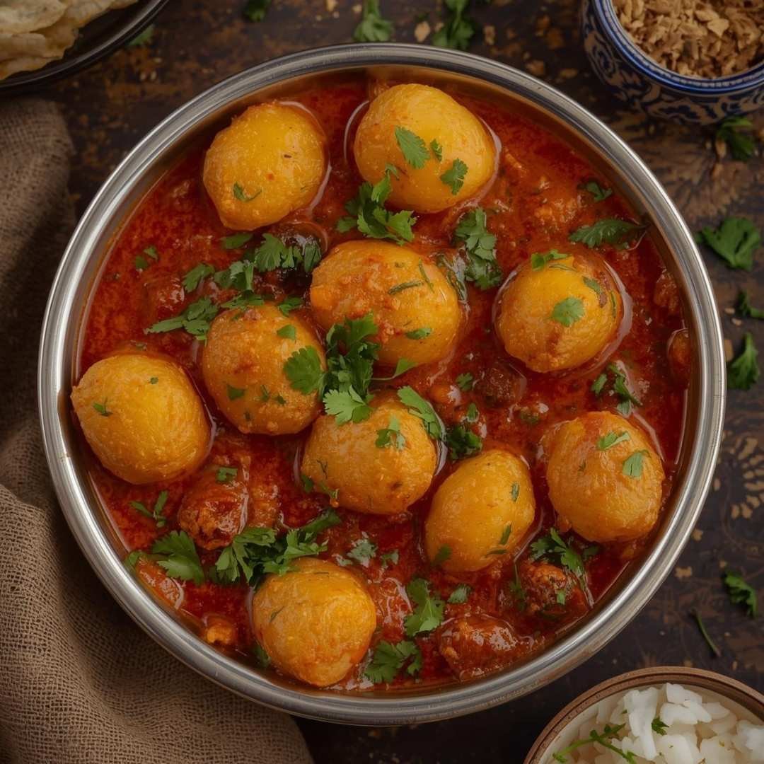 Kashmiri Dum Aloo (Slow-Cooked Spiced Baby Potatoes)