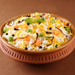 Vegetable Biryani with Spiced Mixed Bean Salad