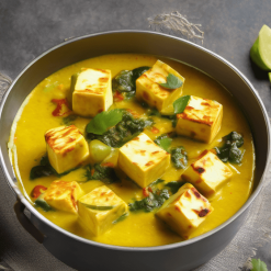 Yellow Paneer Chaman (Mild Cottage Cheese Curry)